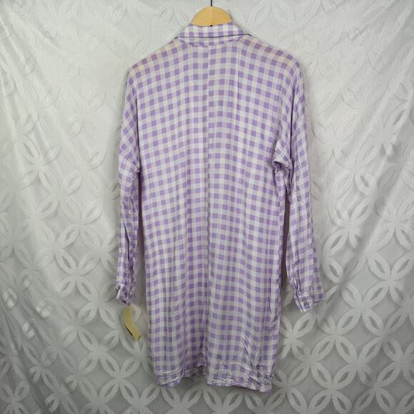 Live To Be Spoiled Oversized Button Down Shirt Dress Size L NWT - Picture 4 of 7
